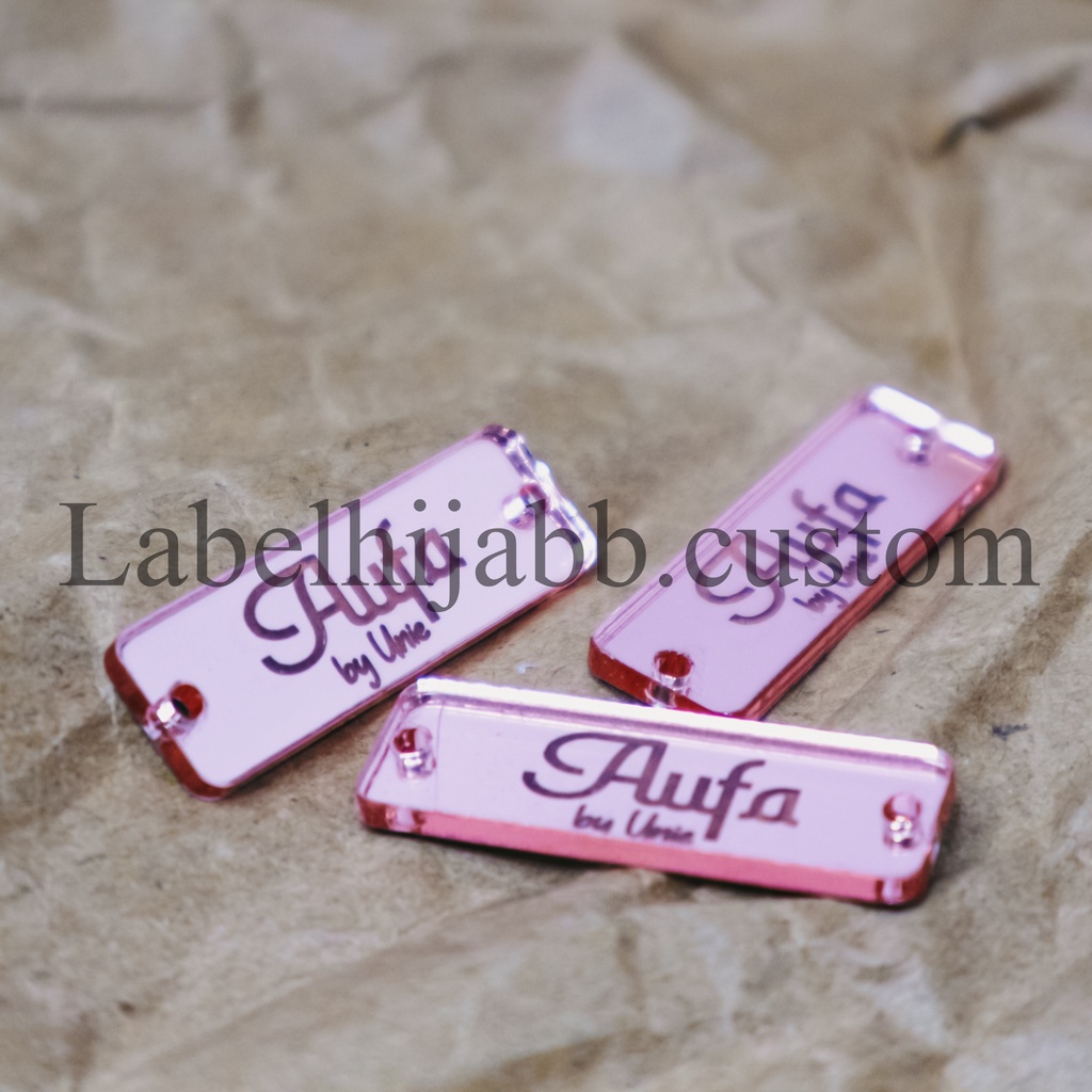 

label hijab | label baju | label akrilik | custom label | label jilbab | label cutting | label Kotak