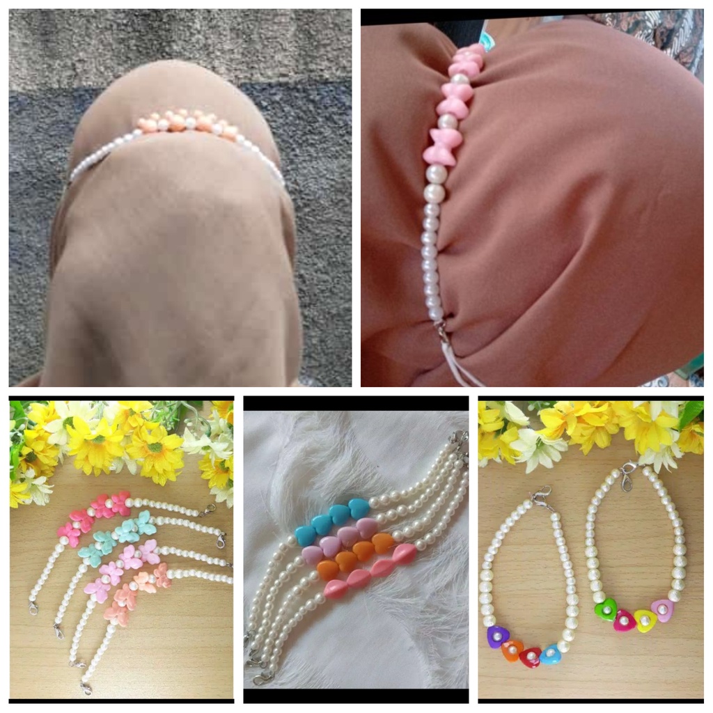 konektor masker, konektor murah, pengait masker, masker hijab,aksesoris masker, konektor mutiara, ko