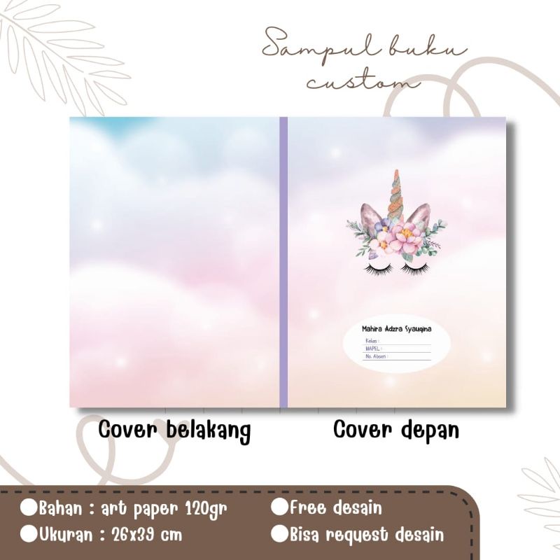 SAMPUL BUKU CUSTOM / SAMPUL BUKU AESTHETIC / SAMPUL BUKU MURAH