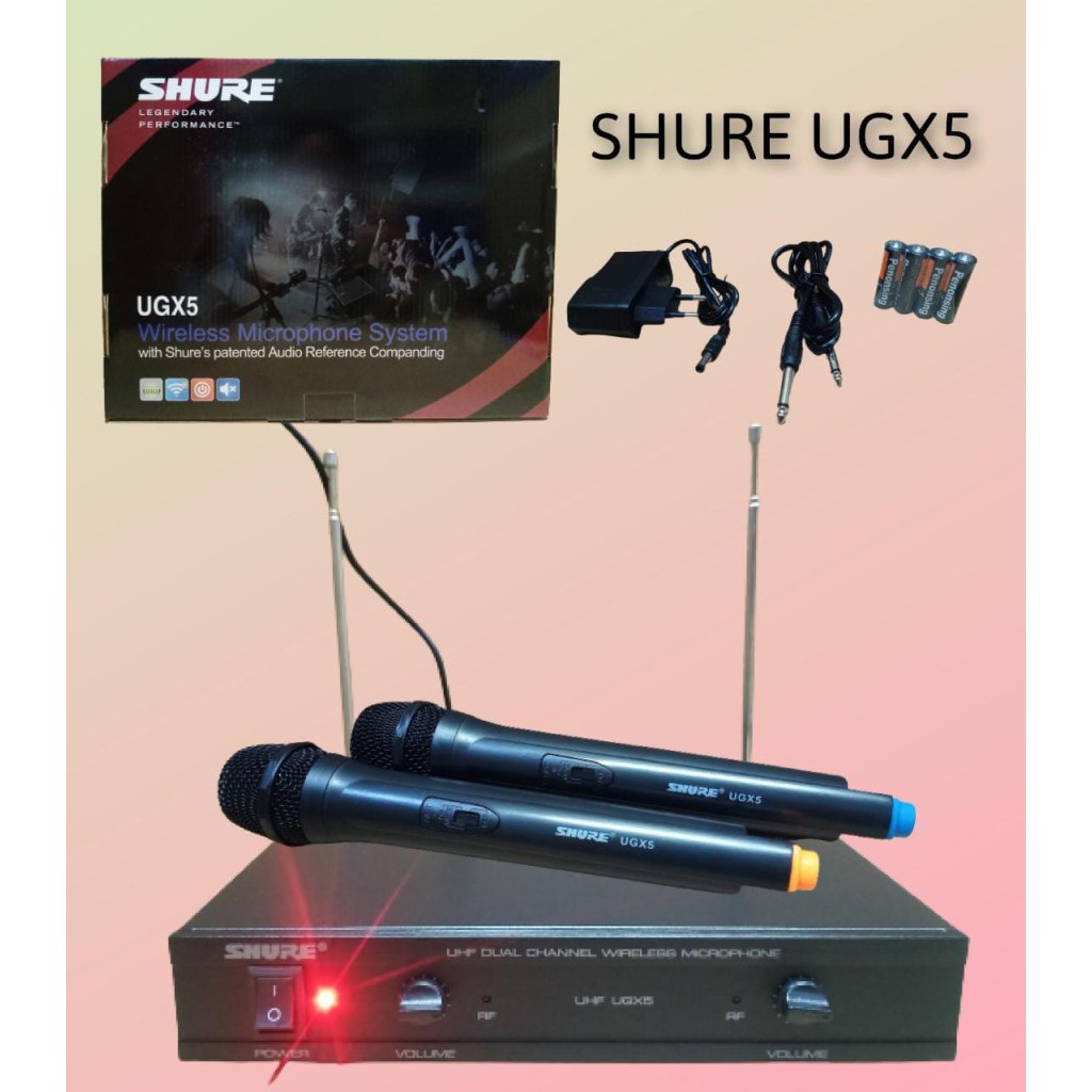 MIC WIRELESS SHURE UGX5 WIRELESS MICROPHONE HANDHELD SHURE UGX 5