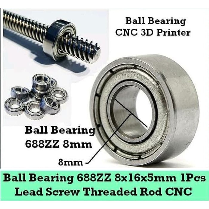 Ball Bearing Bushing 688ZZ 8mm CNC 3D Printer Lead Screw Rod