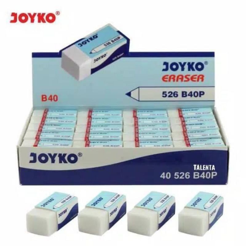 Penghapus Eraser Joyko Kecil Putih Hitam Warna B40P B40BL B40CO