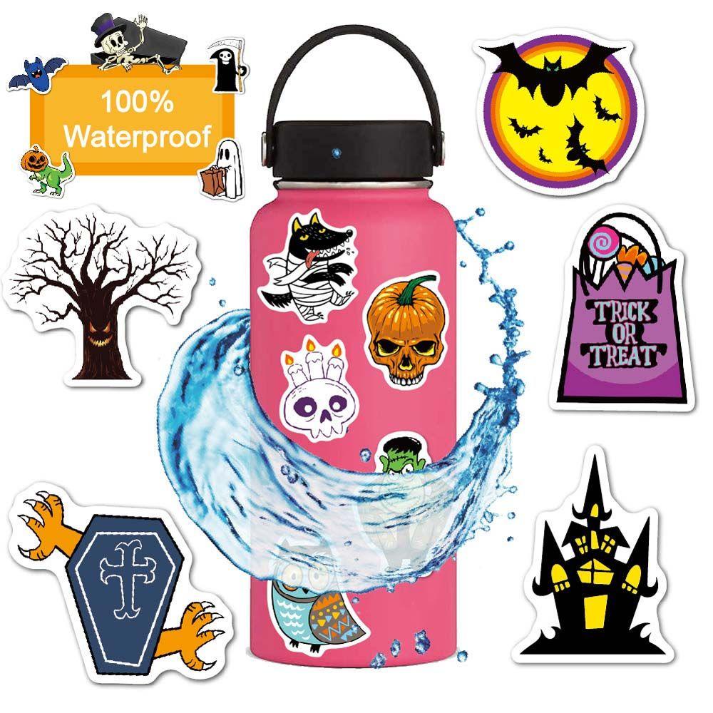 Agustina Halloween Stiker Cangkir Koper Hallowmas Labu Scrapbooking Album Dekorasi Graffiti Dekoratif Sticker