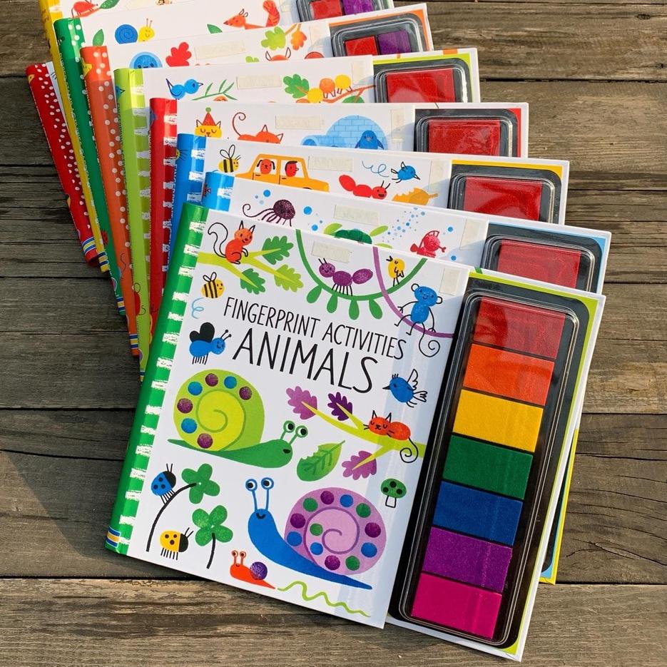 

Terbaru! USBORNE FINGERPRINT RUBBER STAMP ACTIVITIES BUKU AKTIVITAS ANAK
