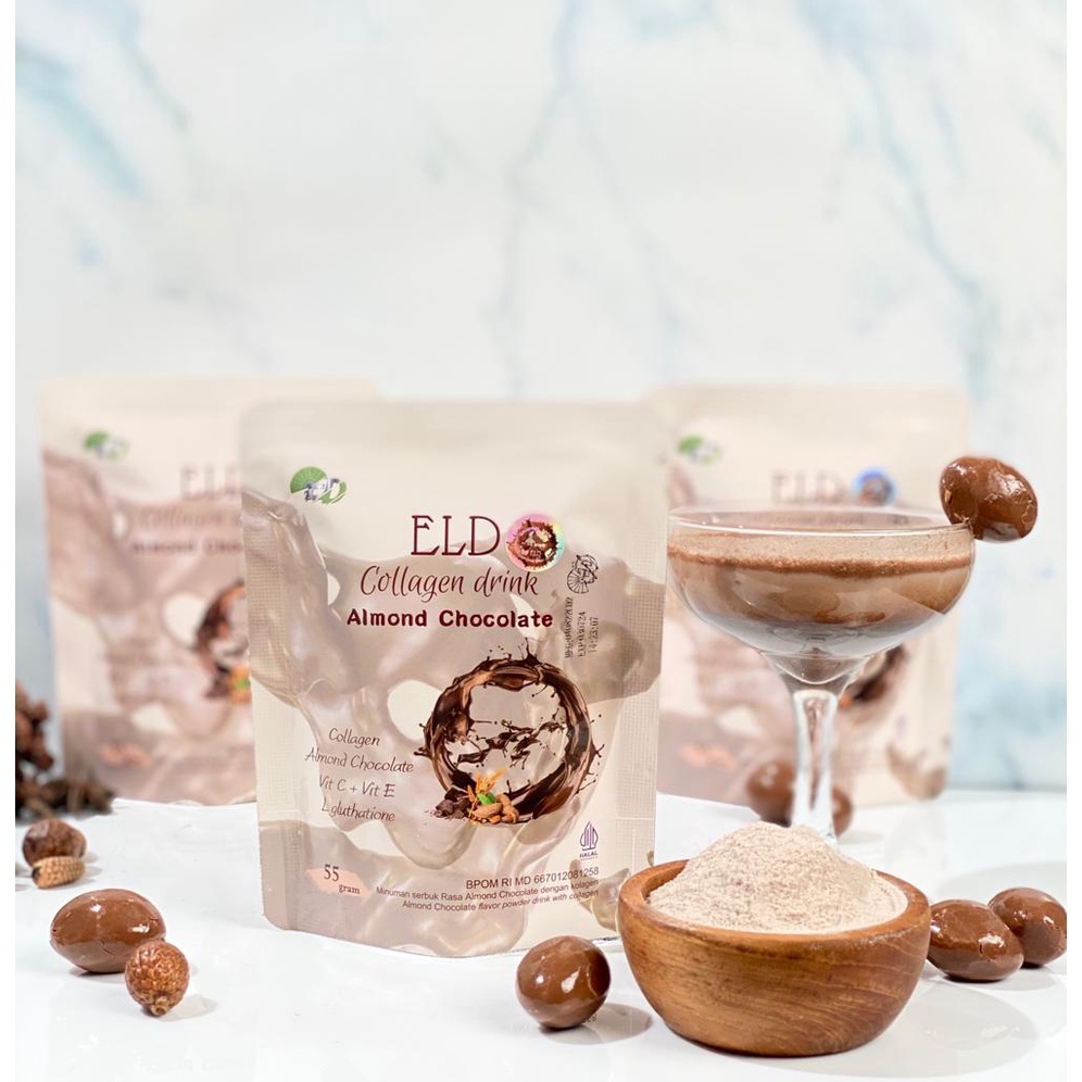 ELD Collagen Drink Rasa Almond Chocolate 55gr