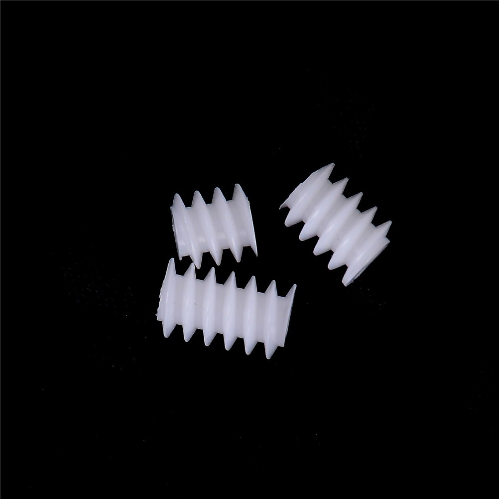 10Pcs Gear Cacing Bahan Plastik Ukuran 6x8mm 2mm untuk Mainan DIY 0 0 0 0 0