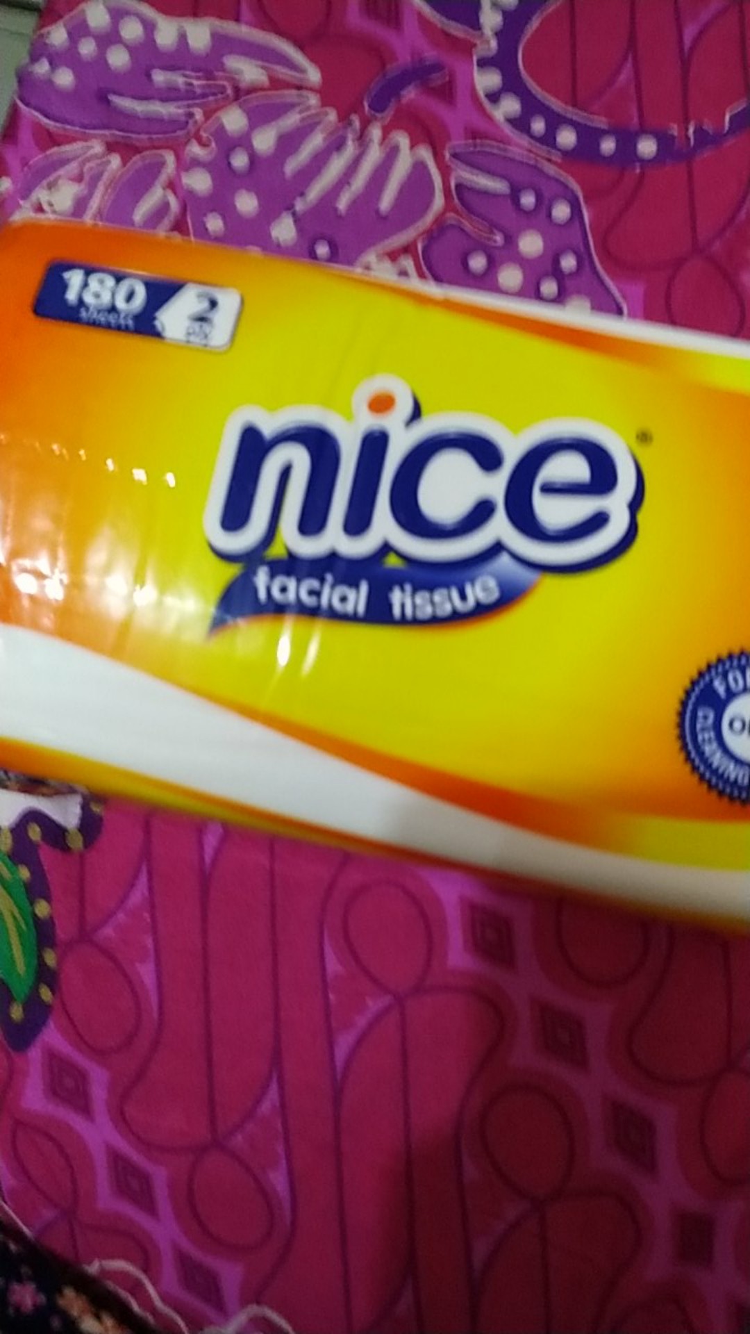 Nice Facial Tissue 180 Sheets 2 Ply / Tisu Tissu Travel