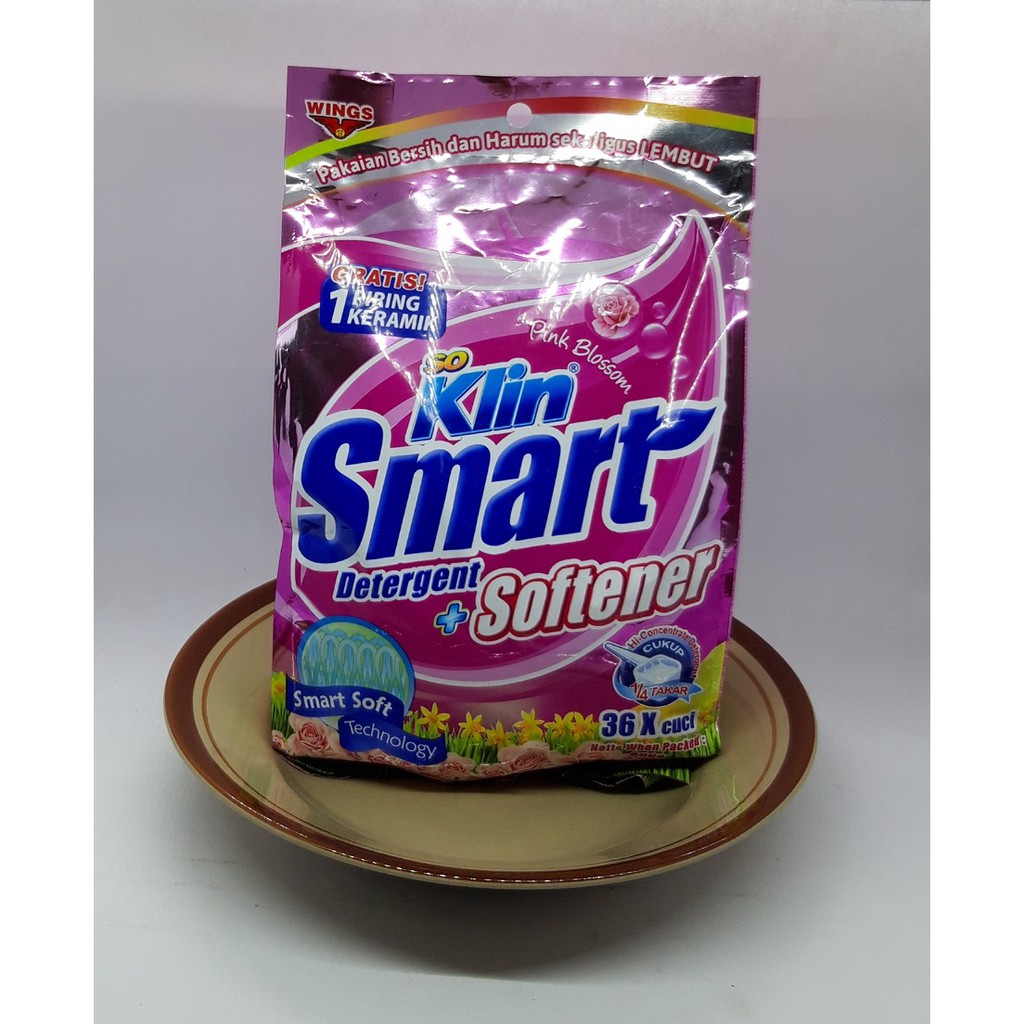  SO KLIN  SMART  DETERGENT SOFTENER 800gr Gratis 1 piring  