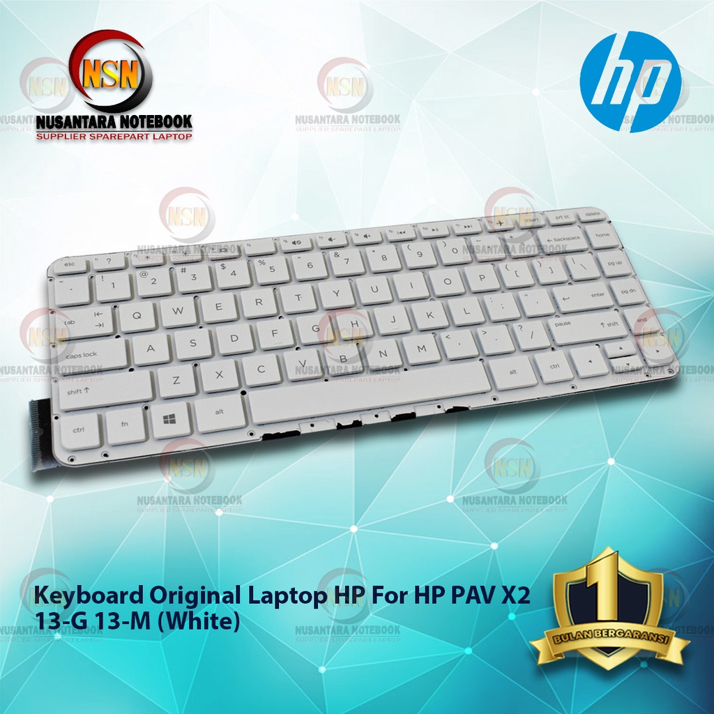 Original Keyboard Laptop HP For HP Pavilion X2 13-G 13-M (White)