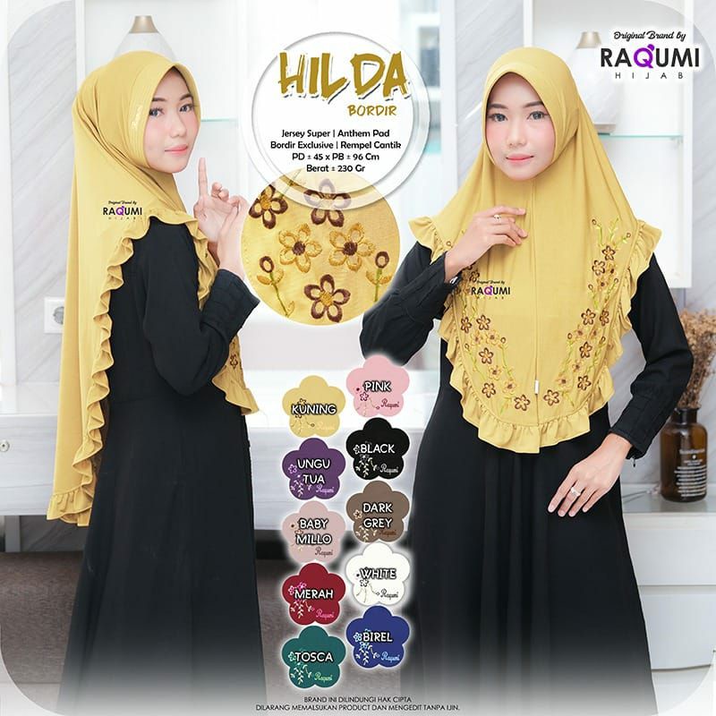 Jilbab Instan Raqumi Hilda Bordir