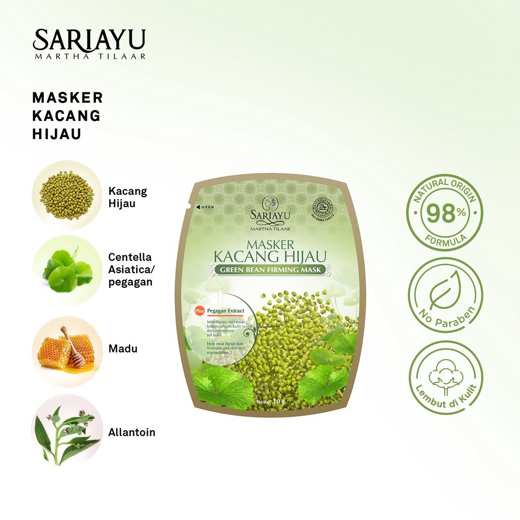 ★ BB ★ Sariayu Masker Bubuk Sachet 10gr - Masker Organik - Sari Ayu