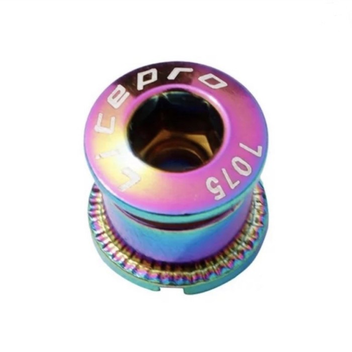 1 pcs Baut chainring LITEPRO pelangi Rainbow bolt nut chainring crank