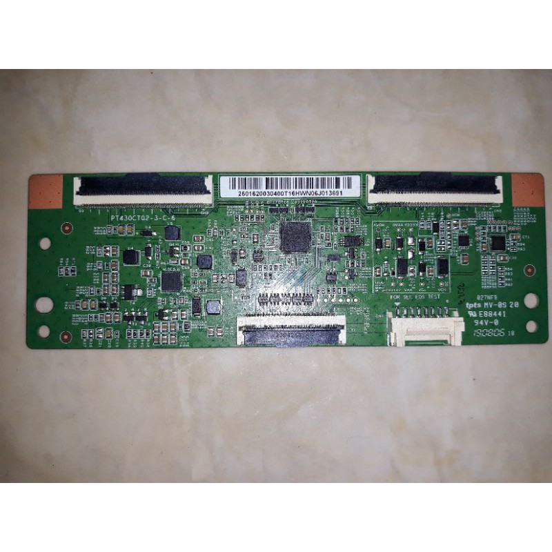 TCON TICON-BOARD LOGIC PT430CT02-3-C-6 TPTS MV.0S 20 E88441 94V-0 SMART TV SAMSUNG UA43T6500AK