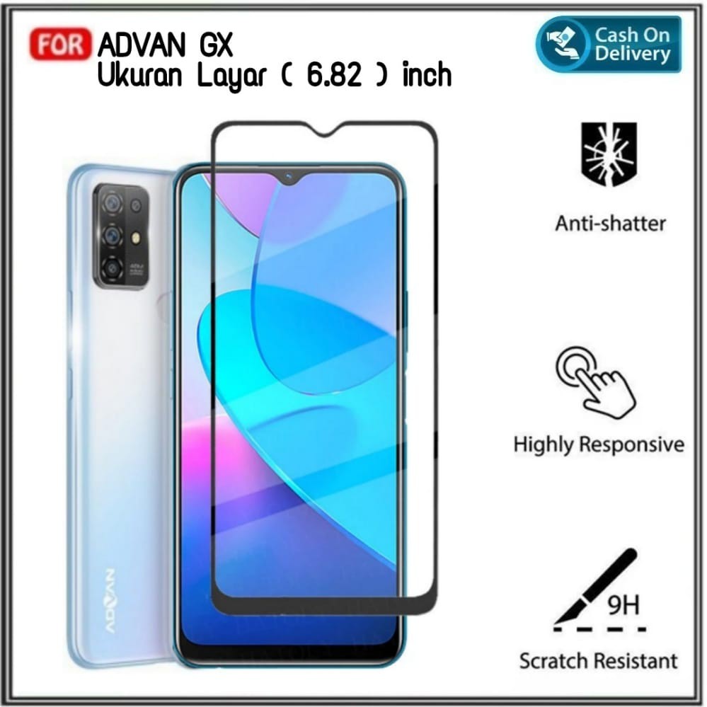 Riyanali_Shop Tempered Glass Full ADVAN GX 6.82 Inch Anti Gores Layar Kaca HP