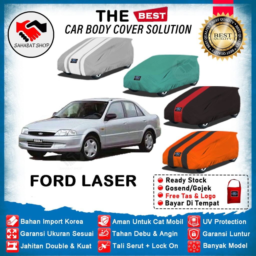 Sahabat Body Cover Mobil Laser / Sarung Penutup Ford Laser Outdoor 1981 1982 1983 1984 1985 / Tutup Mantel Selimut Mantol Jas Pelindung Kerudung Kerodong Kelambu Terpal Bungkus Sedan Laser Anti Air Waterproof Model Biru