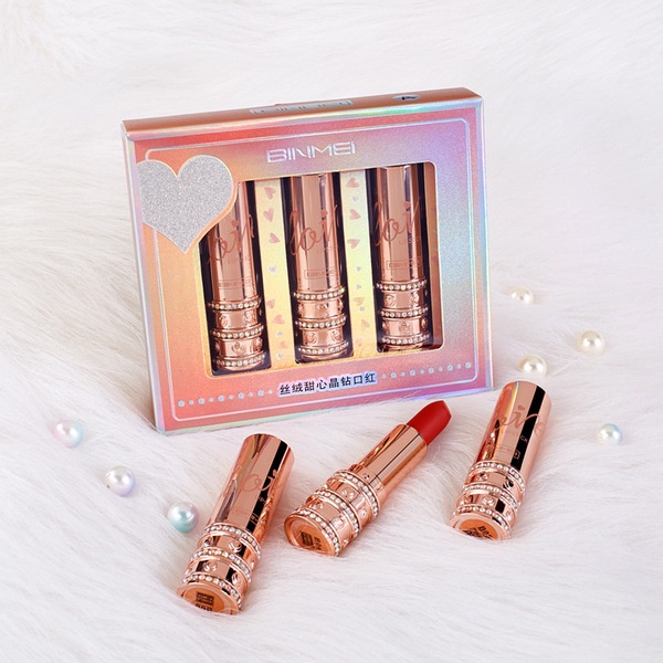 [Per Batang] Lipstick Putar Binmei Velvet Sweetheart Diamond Lipstick 8278