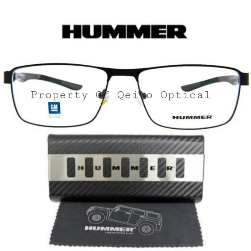Kacamata Frame Pria Titanium HUMMER H.766s58 Col 01 Black - Original