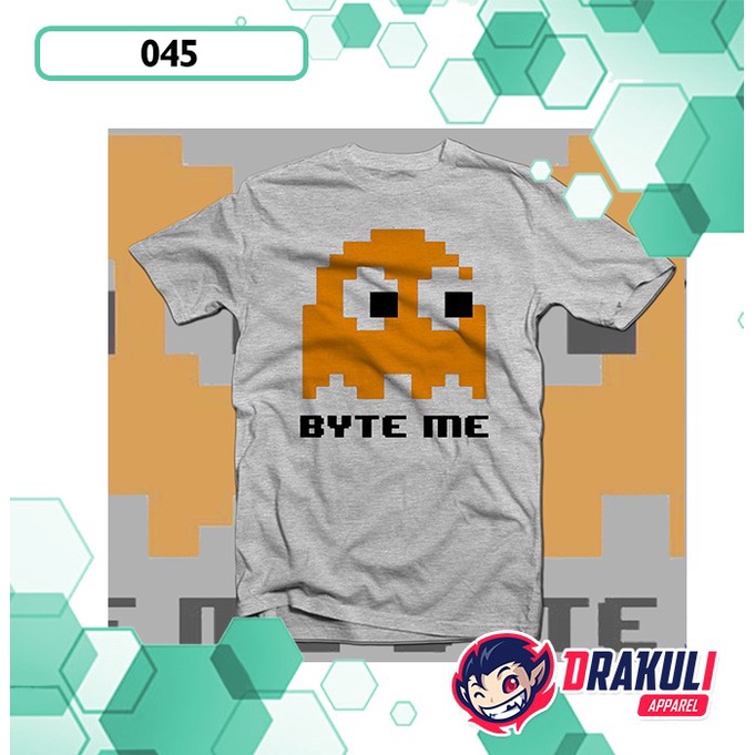 T Shirt 045 Byte Me Pac-Man Ghost