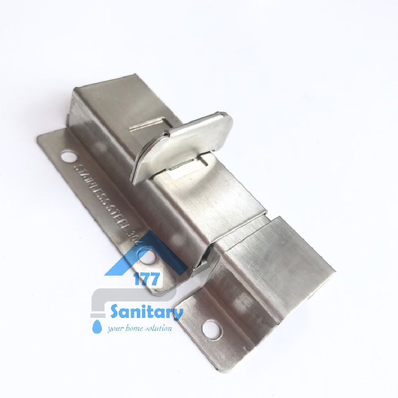 Grendel stainless 304 BL 2 inch kotak - Pengunci Selop Kunci Pintu Slot kotak stainlis stenlis selot sus304 sanitary177 /J12