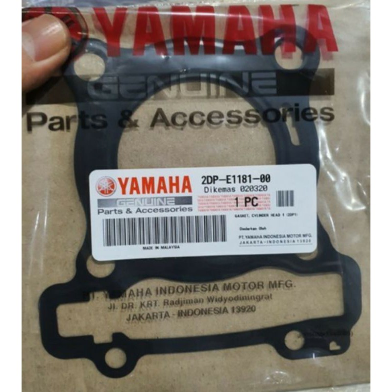 GASKET PAKING CYLINDER HEAD BLOK ATAS NEW NMAX NEW AEROX ASLI ORI YAMAHA 2DP E1181 00