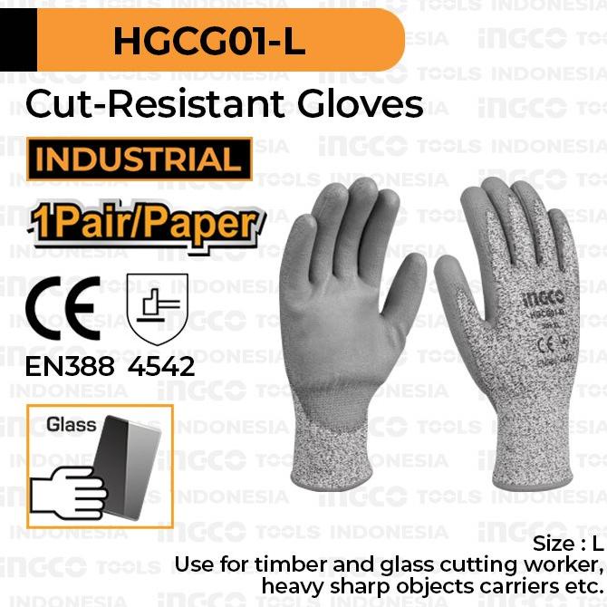Cut Resistant Gloves INGCO HGCG01 Sarung Tangan Anti Pisau Bacok Tusuk