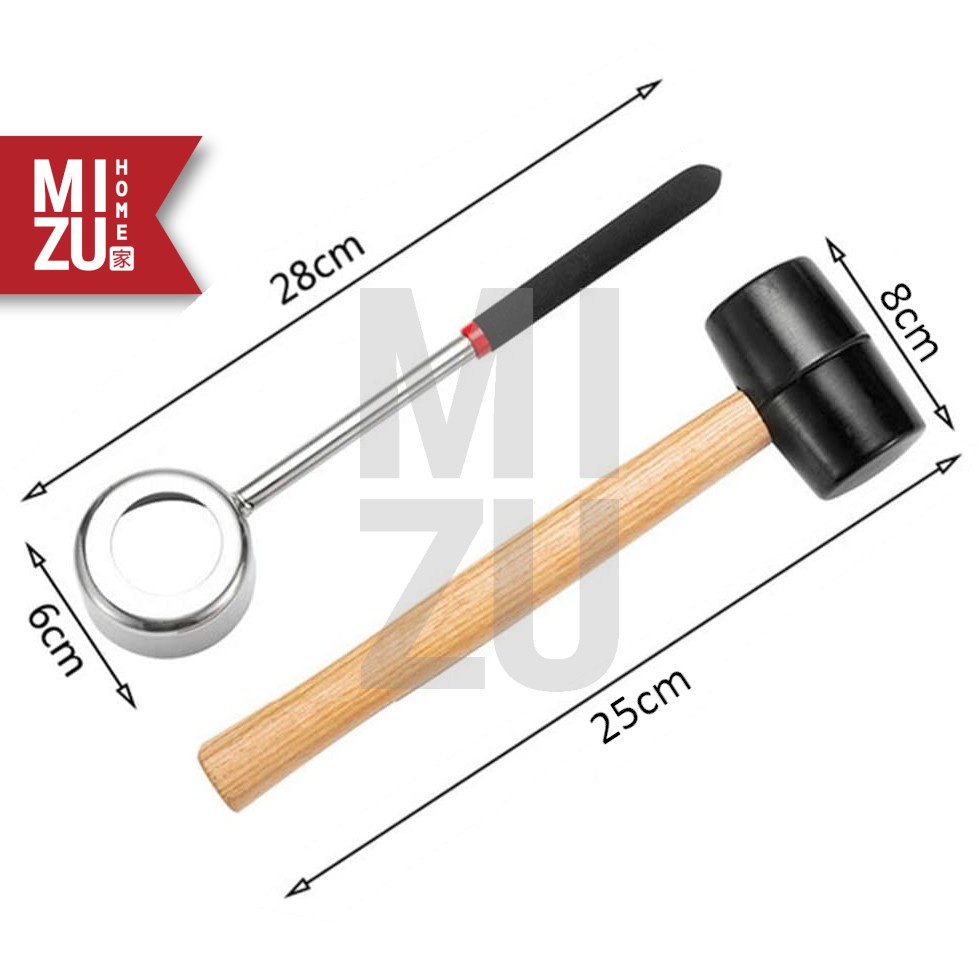 MIZU COCO MARTELLO Coconut Hammer Holer Palu Martil Pelubang Pembuka Kelapa Stainless Steel-4