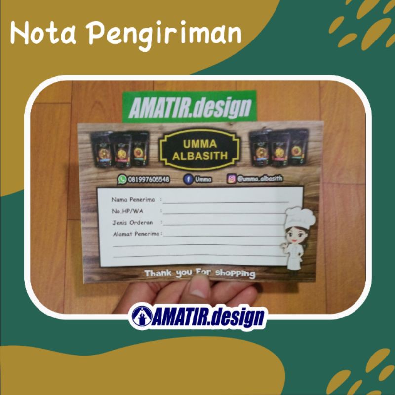 NOTA PENGIRIMAN OLSHOP