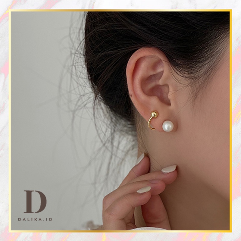 Anting Mutiara Simple Lucu Kekinian Fashion Korea Aksesoris Dalika