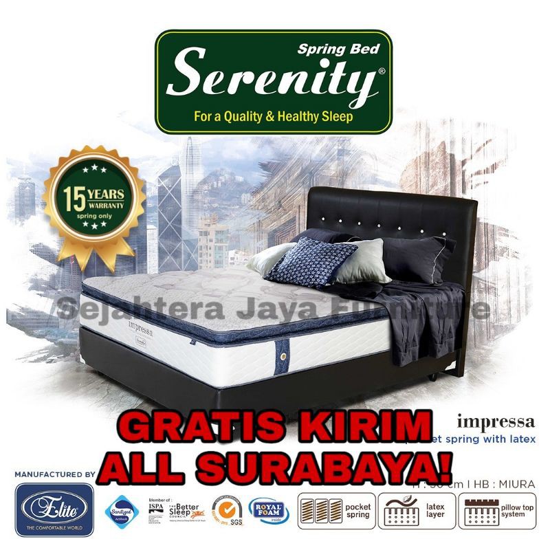 SET Springbed ELITE Serenity Impressa Pocket LATEX