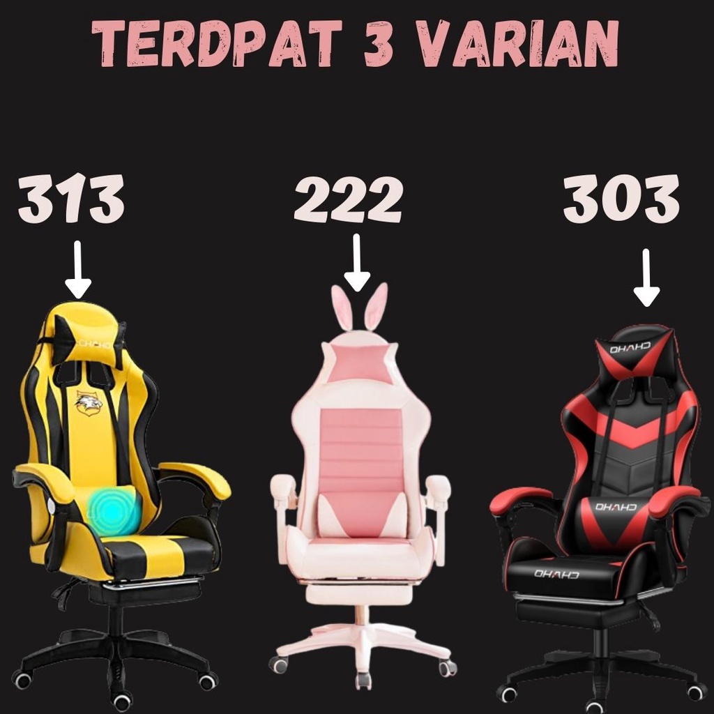 Original Chaho Premium Quality Bangku Gaming Chair Komputer Kursi Gaming Game Chaho Murah Hidrolik Hidraulik-5