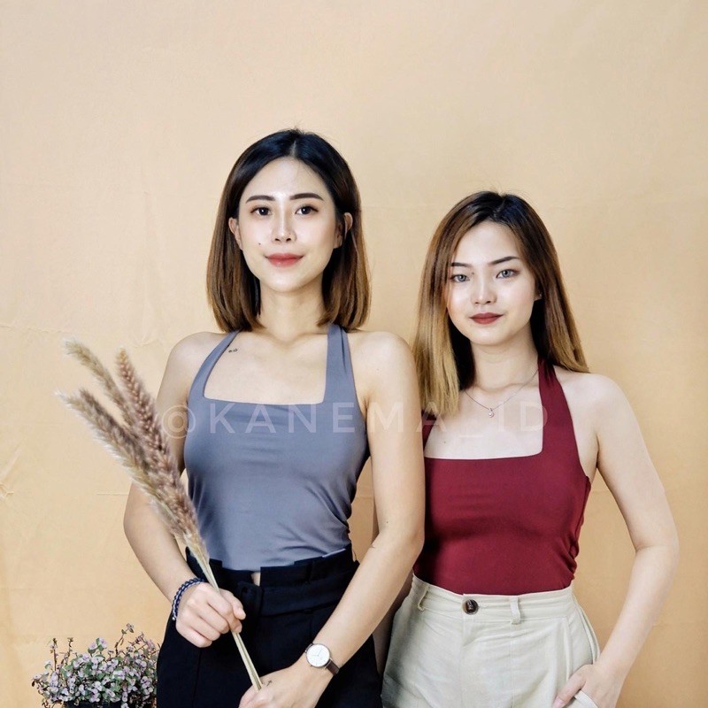YUMI Halter Tank / Tanktop / Halter Neck / Pakaian Wanita / Tank Top / Baju Sexy