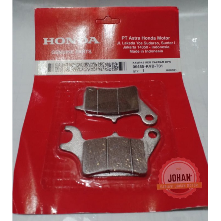 kampas rem cakram depan ORIGINAL Honda/kampas rem cakram depan/06455-KVB-T01/kampas rem depan cakram