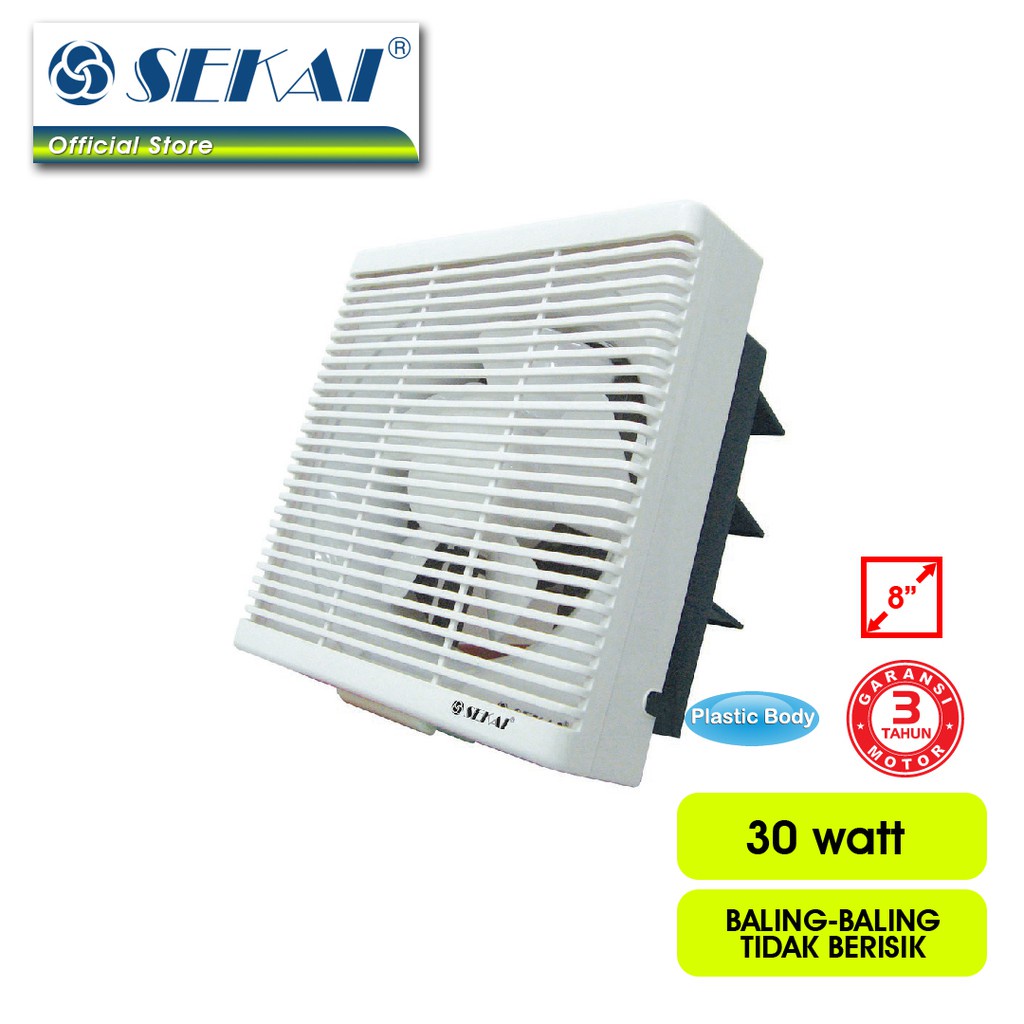 Exhaust fan Dinding 8 in Sekai WEF 890 Paling Diminati