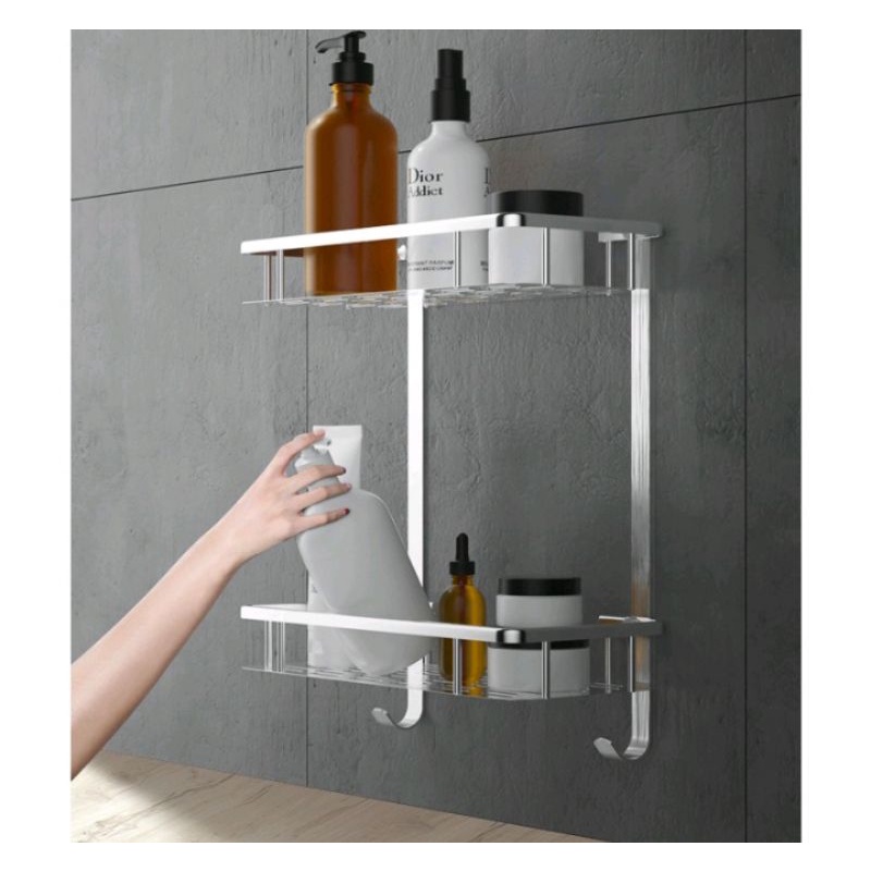 Rak sabun / rak dinding / rak sudut stenlis higenis elegan murah