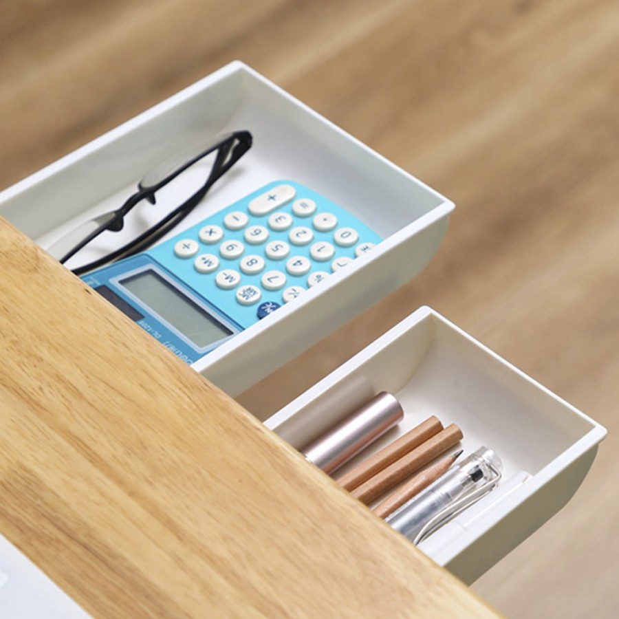 Laci Tempel Bawah Meja Kotak Laci Tambahan Bawah Meja Portable