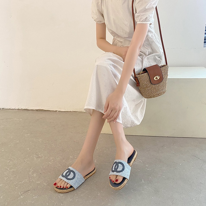 RYX - OMM Mesh Sandal Slip On Slipper Wanita Fashion Casual Sehari-Hari - Ori Import