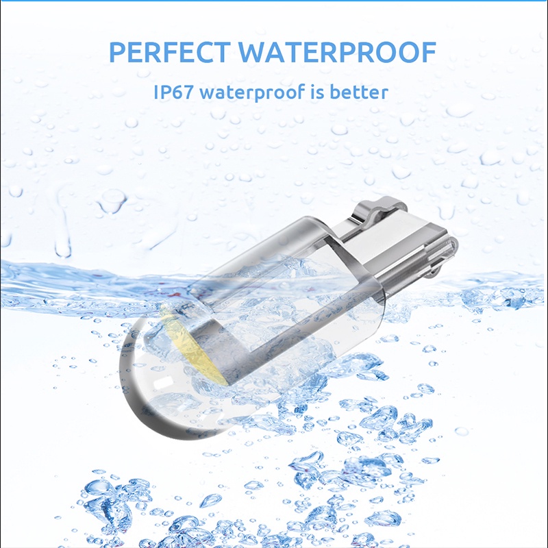 10pcs Lampu LED COB T10 194 W5W 12v dimmable Untuk Plat Nomor Motor / Mobil