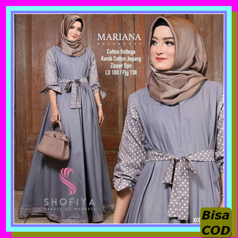 Gamis Dewasa Gamis Perempuan Pakaian Lebaran Gamis Beltik Syari G AS344 Pakaian Wanita Mariana Polk