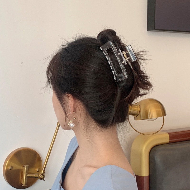 Korean Retro Geometric Hollow Hairpin Women Girls Big Size Clip Hairpins Headband Hair Accessories