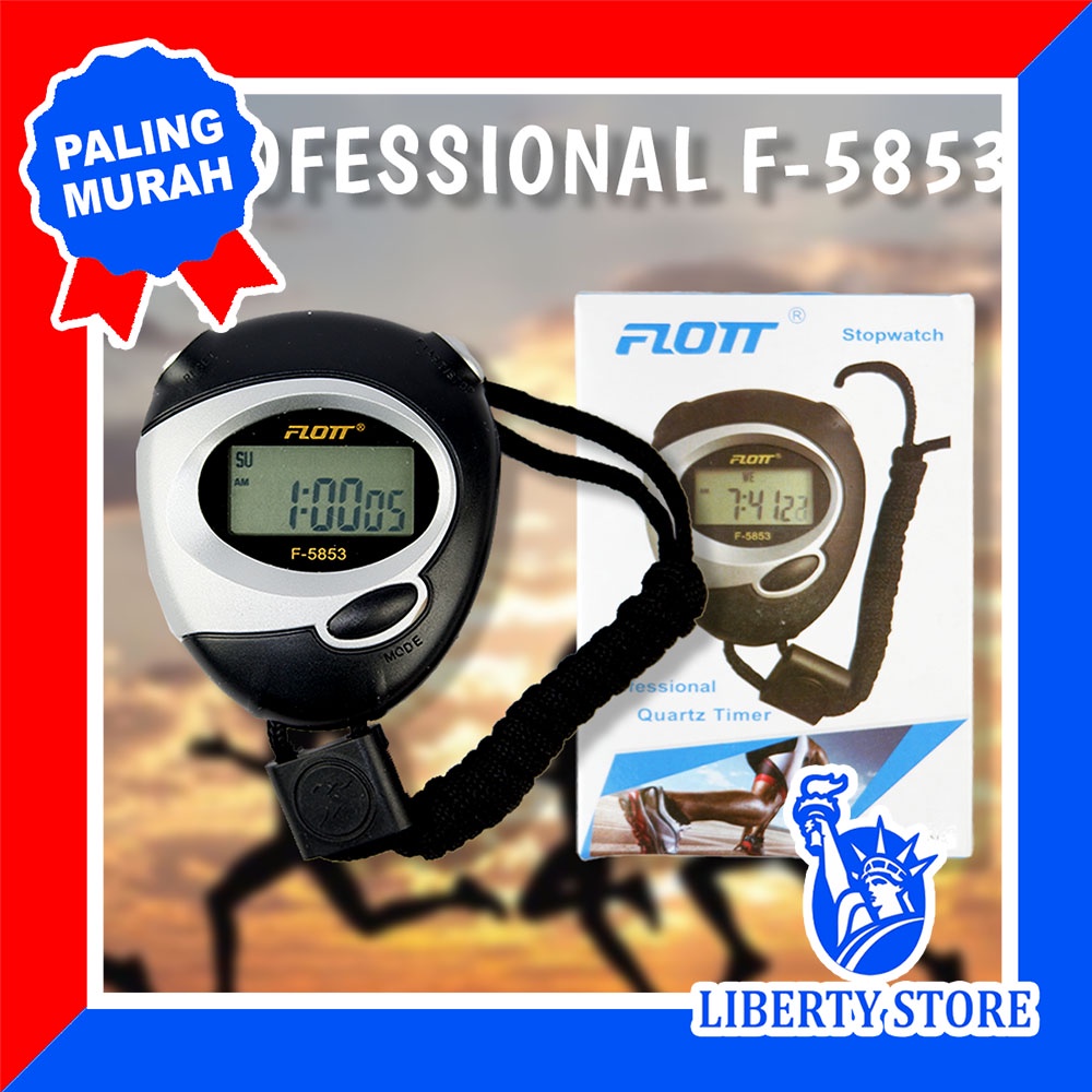 Stopwatch Olahraga Genggam Original  FLOTT F-5853