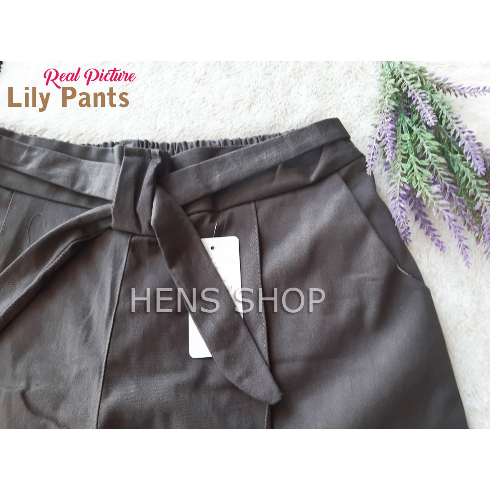 CELANA 7/9 LILY PANTS WANITA TWILL COMBED TEBAL STRETCH ( MELAR ) STANDART DAN JUMBO (80KG)