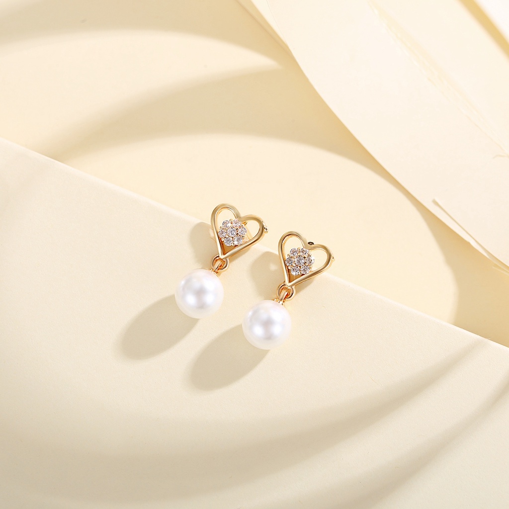 Y672 【COD】 Anting Perhiasan Berbentuk Hati Wanita Anting Pejantan Fashion Korea Anting Wanita Korea