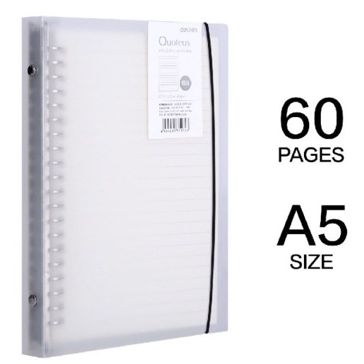 

NN35 Binder / Notebook Deli Bening Clear A5 CC