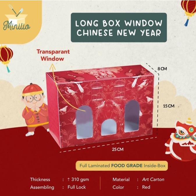 

;&;&;&;&] (5pcs) KOTAK DUS KADO KUE KERING PACKAGING HAMPERS IMLEK CNY-LONG BOX
