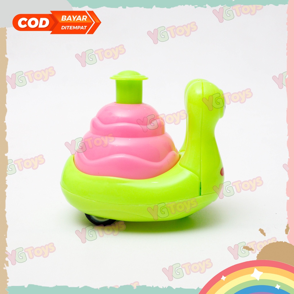 YGtoys Mainan Mobil Mobilan Anak Siput Berjalan Happy Snail Mainan Edukasi