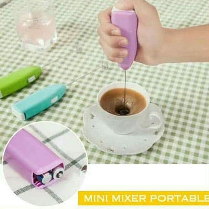 Mini Hand Mixer Portable Serbaguna Pengocok Telur Pengaduk Kopi