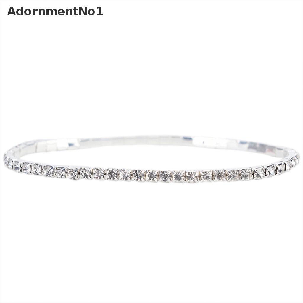 (AdornmentNo1) Gelang Kaki Rantai Multilayer Aksen Kristal + Berlian Imitasi Untuk Perhiasan Wanita / Pantai