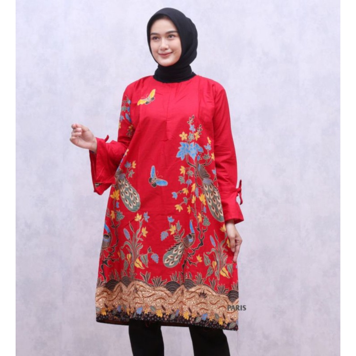MINI MIDI DRESS BATIK PREMIUM UNGGUL JAYA TUNIK BATIK PESTA KERJA KANTOR MOTIF BURUNGG MERAKK MURAH 