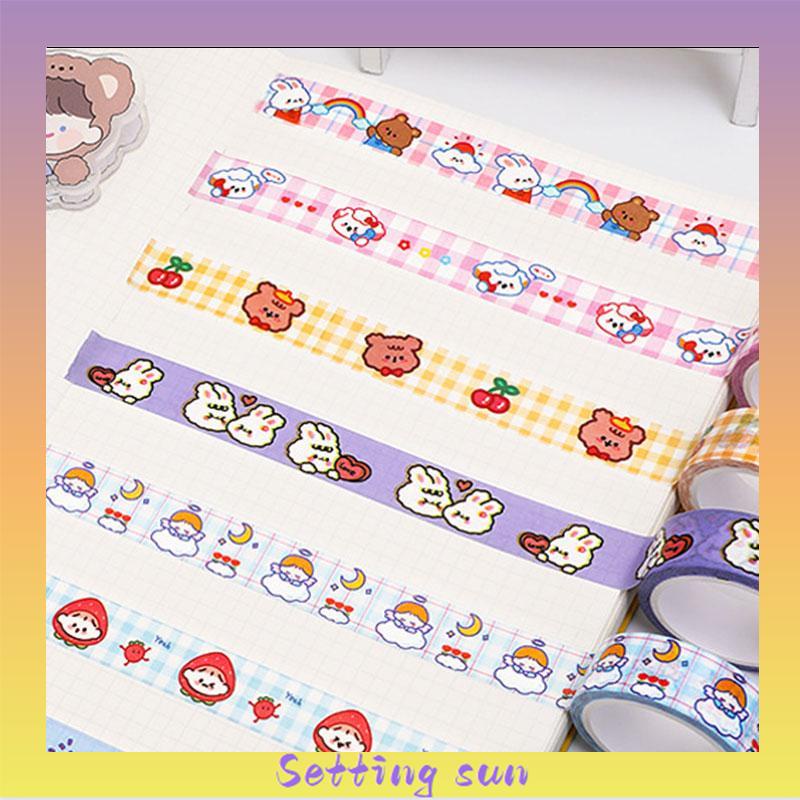 1 Pc Hewan Lucu Washi Tape Decor Masking Tape Jurnal Scrapbook Dekorasi DIY TN