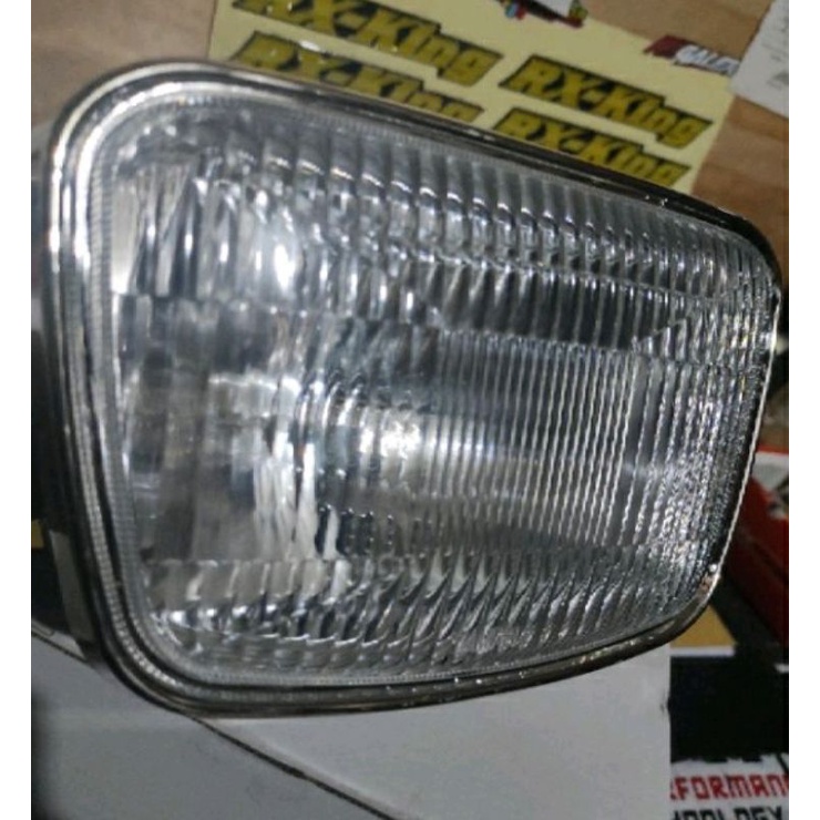 Lampu depan rx king oval logo yamaha batok hitam